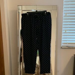 Zara Women’s Black Joggers with White Dots